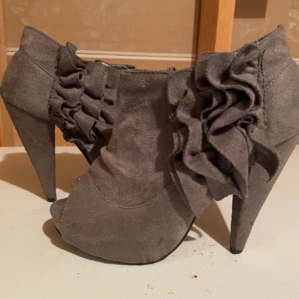 peep-toe booties